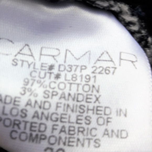 CarMar Camo Pants Jeans Skinny Mid Rise Spandex Los Angeles USA 26 - Picture 8 of 8